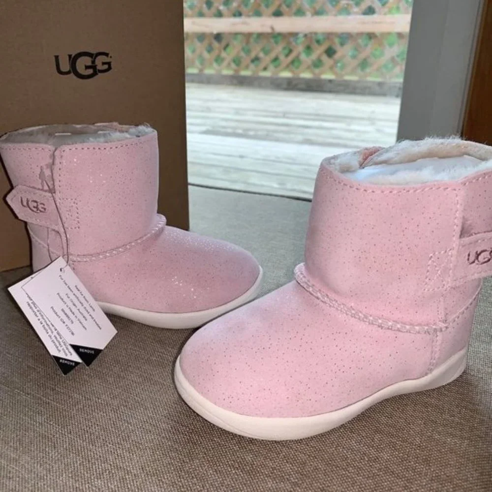 UGG KEELAN SPARKLE PINK TODDLER/INFANT BOOTIES‎